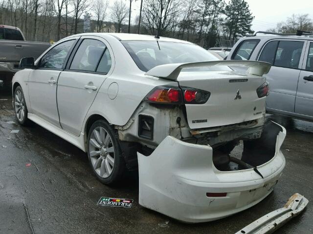 JA32U8FW4BU018146 - 2011 MITSUBISHI LANCER GTS WHITE photo 3