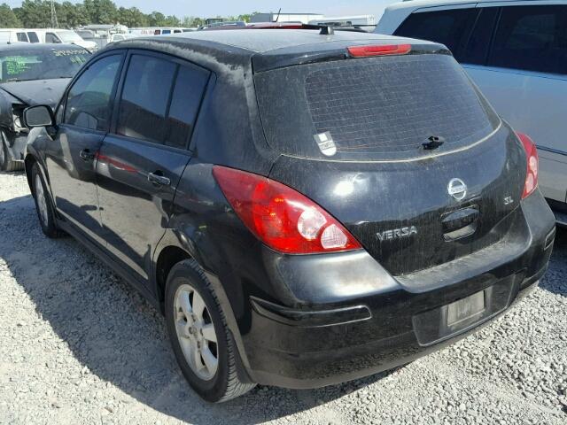 3N1BC13E87L407142 - 2007 NISSAN VERSA S BLACK photo 3