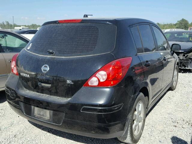 3N1BC13E87L407142 - 2007 NISSAN VERSA S BLACK photo 4