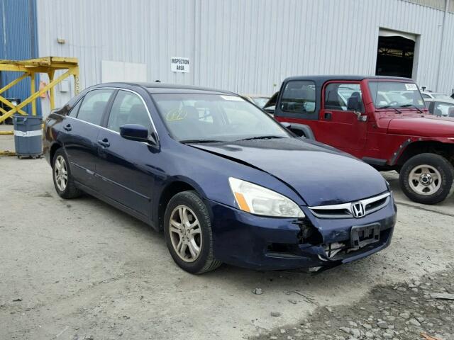 1HGCM56397A033844 - 2007 HONDA ACCORD SE BLUE photo 1