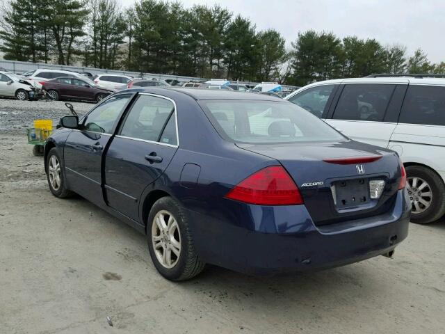 1HGCM56397A033844 - 2007 HONDA ACCORD SE BLUE photo 3