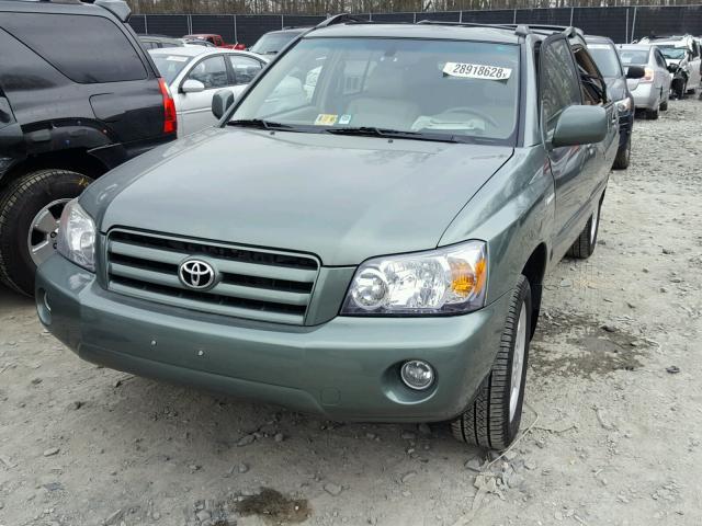 JTEDP21AX50045014 - 2005 TOYOTA HIGHLANDER GREEN photo 2