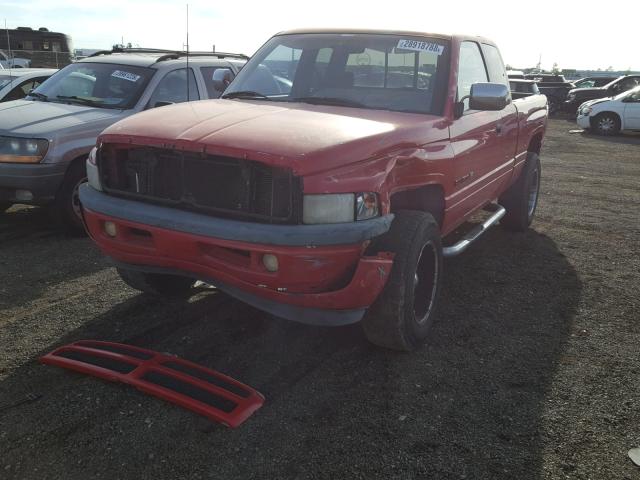 3B7HC13Z0VG760796 - 1997 DODGE RAM 1500 RED photo 2