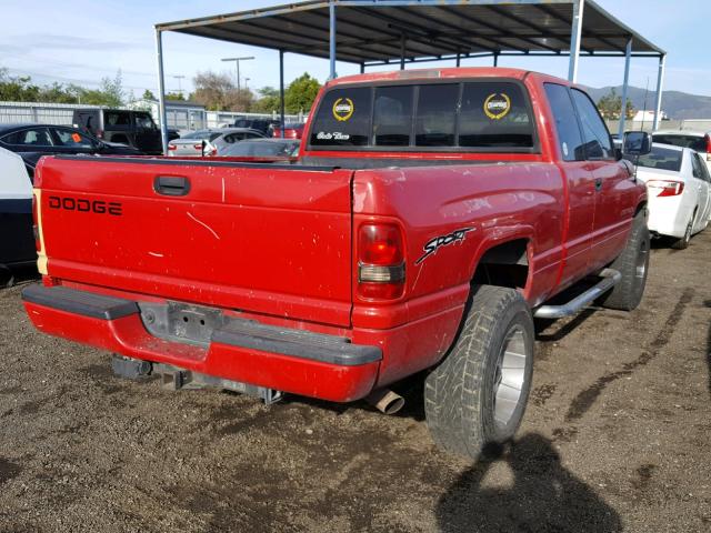 3B7HC13Z0VG760796 - 1997 DODGE RAM 1500 RED photo 4