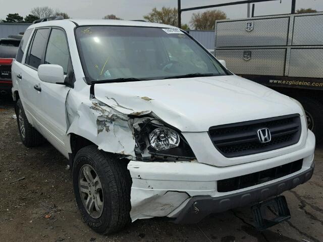 2HKYF18563H546249 - 2003 HONDA PILOT EXL WHITE photo 1