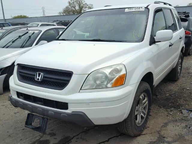 2HKYF18563H546249 - 2003 HONDA PILOT EXL WHITE photo 2