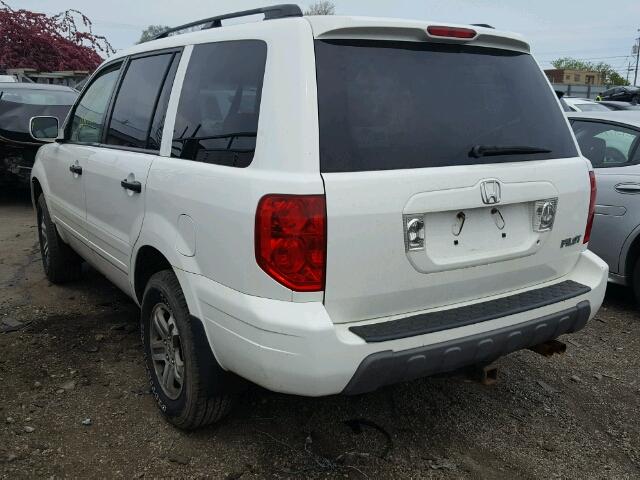 2HKYF18563H546249 - 2003 HONDA PILOT EXL WHITE photo 3