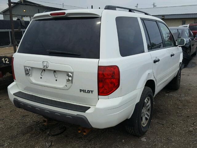 2HKYF18563H546249 - 2003 HONDA PILOT EXL WHITE photo 4