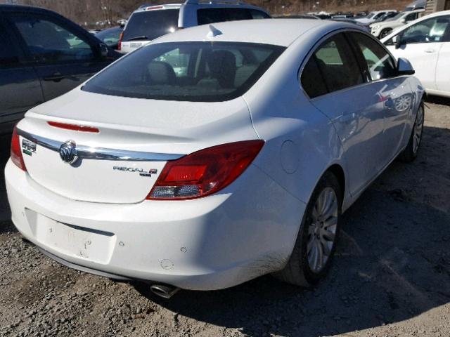 W04GY5GV2B1056700 - 2011 BUICK REGAL CXL WHITE photo 4