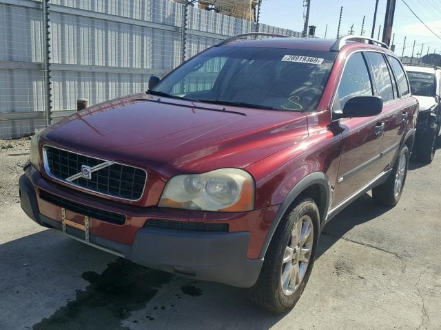 YV1CZ911951161733 - 2005 VOLVO XC90 T6 BURGUNDY photo 2