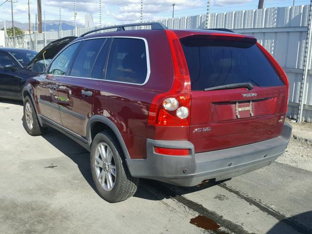 YV1CZ911951161733 - 2005 VOLVO XC90 T6 BURGUNDY photo 3