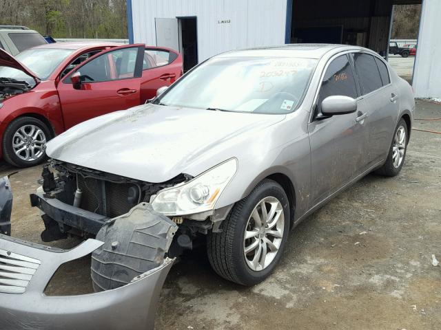 JNKBV61E38M203247 - 2008 INFINITI G35 SILVER photo 2