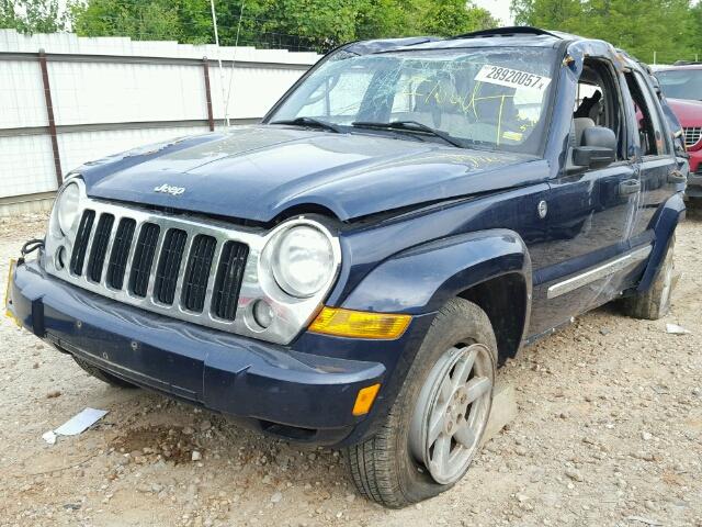 1J4GL58K17W533341 - 2007 JEEP LIBERTY LI BLUE photo 2