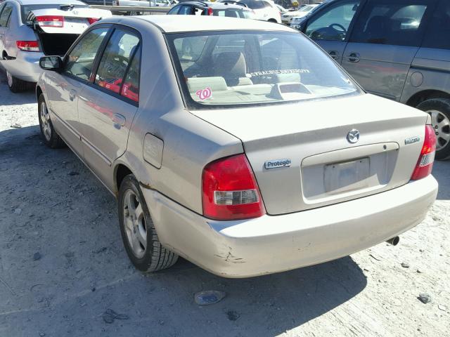 JM1BJ225110473305 - 2001 MAZDA PROTEGE LX BEIGE photo 2