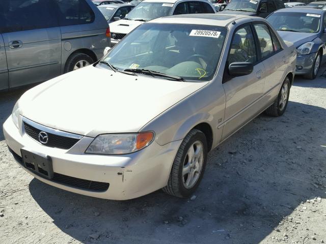 JM1BJ225110473305 - 2001 MAZDA PROTEGE LX BEIGE photo 3