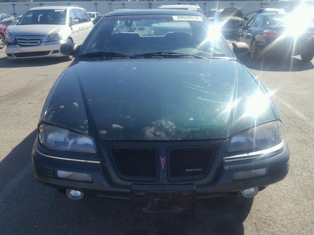 1G2NE15M2SM514666 - 1995 PONTIAC GRAND AM S GREEN photo 9