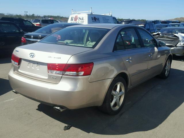 5NPEU46F66H045498 - 2006 HYUNDAI SONATA GLS TAN photo 4