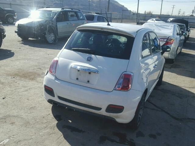 3C3CFFBR5CT126280 - 2012 FIAT 500 SPORT WHITE photo 4