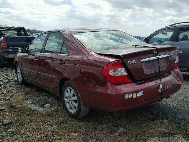 4T1BF30K94U067992 - 2004 TOYOTA CAMRY LE RED photo 3