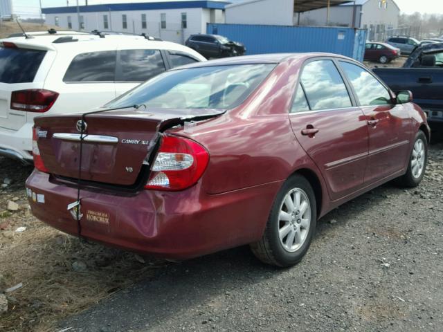 4T1BF30K94U067992 - 2004 TOYOTA CAMRY LE RED photo 4