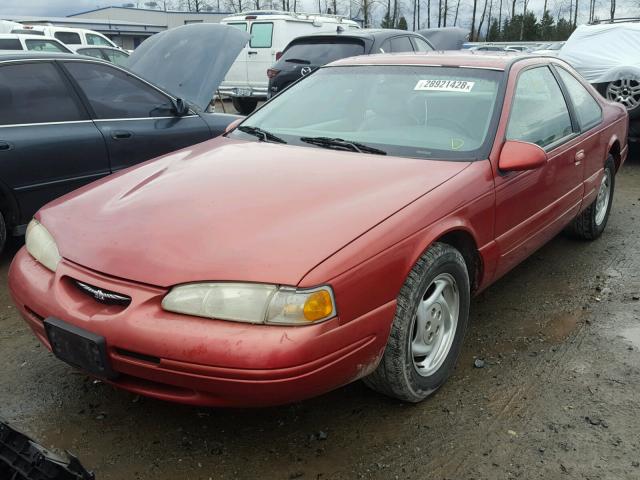 1FALP62W4TH125477 - 1996 FORD THUNDERBIR RED photo 2