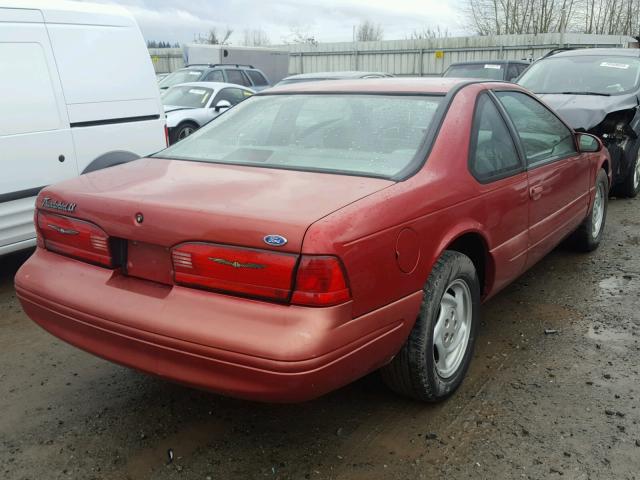 1FALP62W4TH125477 - 1996 FORD THUNDERBIR RED photo 4