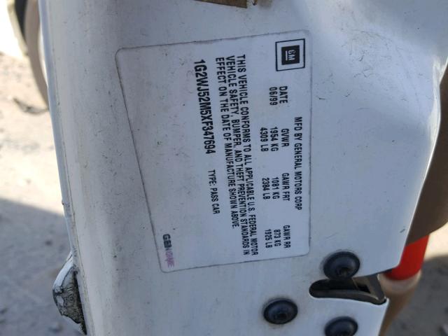 1G2WJ52M5XF347694 - 1999 PONTIAC GRAND PRIX Ağ foto 10