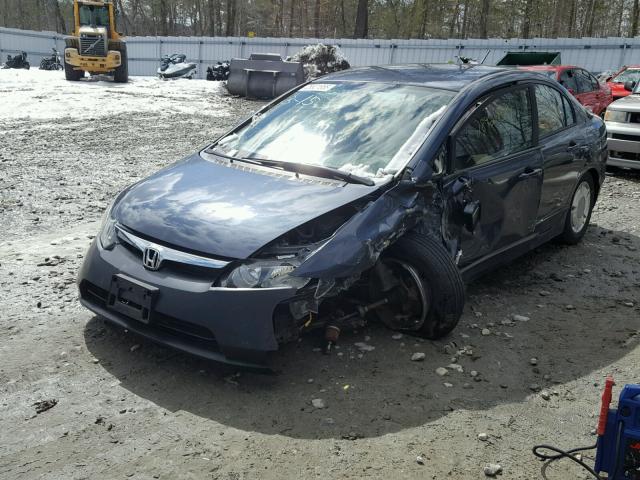 JHMFA36296S000673 - 2006 HONDA CIVIC HYBR GRAY photo 2