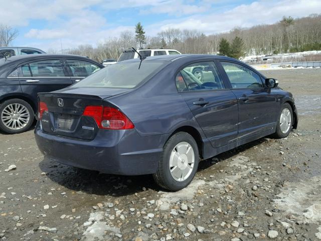 JHMFA36296S000673 - 2006 HONDA CIVIC HYBR GRAY photo 4