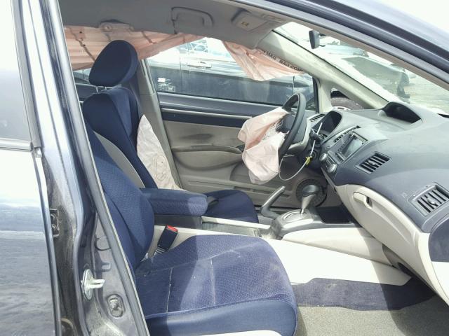 JHMFA36296S000673 - 2006 HONDA CIVIC HYBR GRAY photo 5