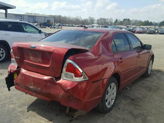 3FAHP06Z87R271053 - 2007 FORD FUSION S RED photo 4