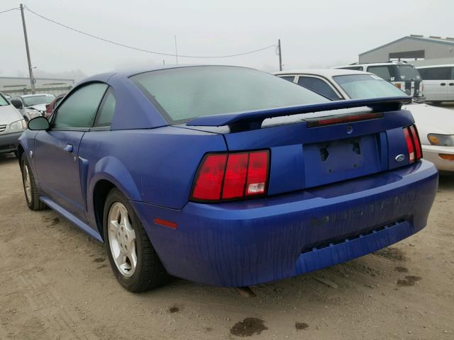 1FAFP40614F223965 - 2004 FORD MUSTANG BLUE photo 3