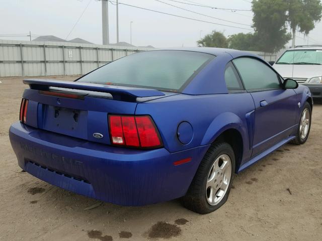 1FAFP40614F223965 - 2004 FORD MUSTANG BLUE photo 4