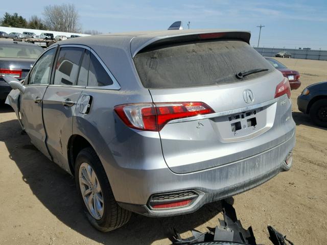 5J8TB4H3XJL007746 - 2018 ACURA RDX BASE SILVER photo 3