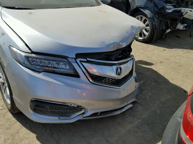 5J8TB4H3XJL007746 - 2018 ACURA RDX BASE SILVER photo 9