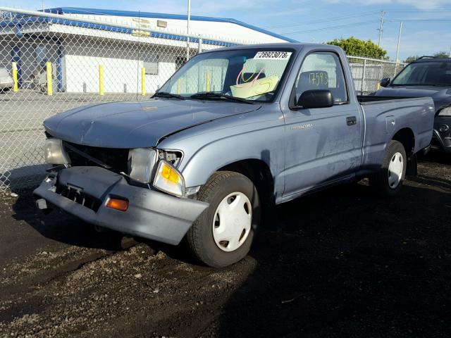 4TANL42N4WZ164283 - 1998 TOYOTA TACOMA BLUE photo 2