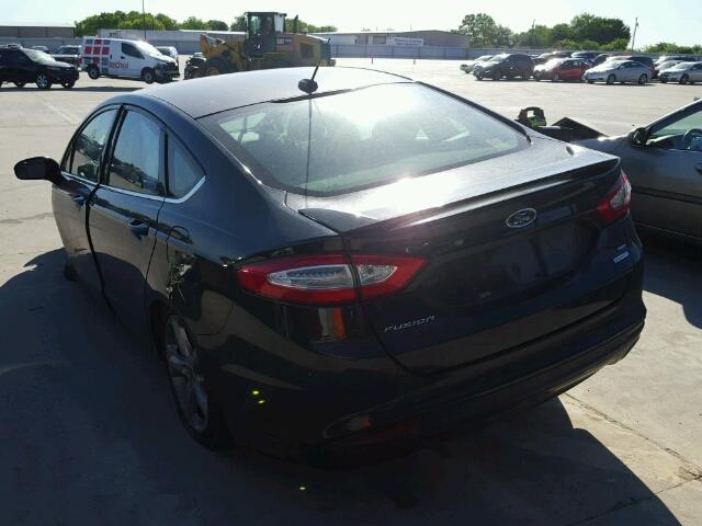 3FA6P0HR0DR102645 - 2013 FORD FUSION SE BLACK photo 2