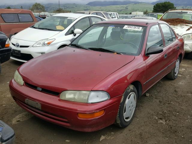 1Y1SK5262TZ062190 - 1996 GEO PRIZM BASE ბურგუნდია ფოტო 2