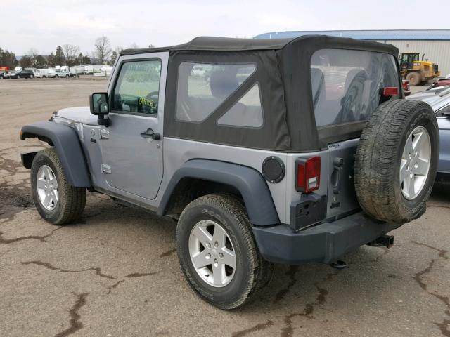 1C4AJWAG6DL669958 - 2013 JEEP WRANGLER S SILVER photo 3