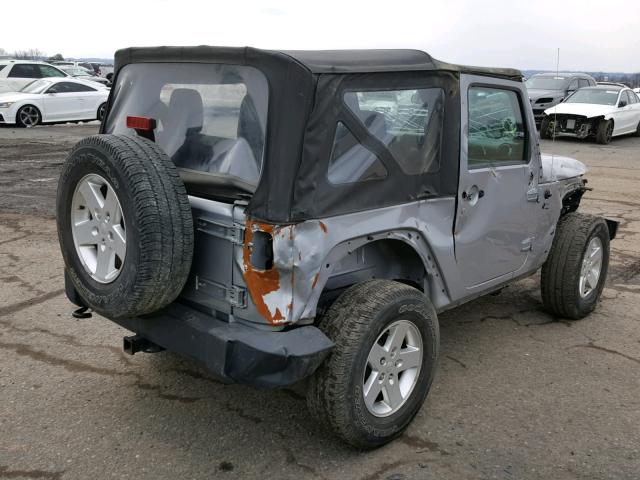 1C4AJWAG6DL669958 - 2013 JEEP WRANGLER S SILVER photo 4