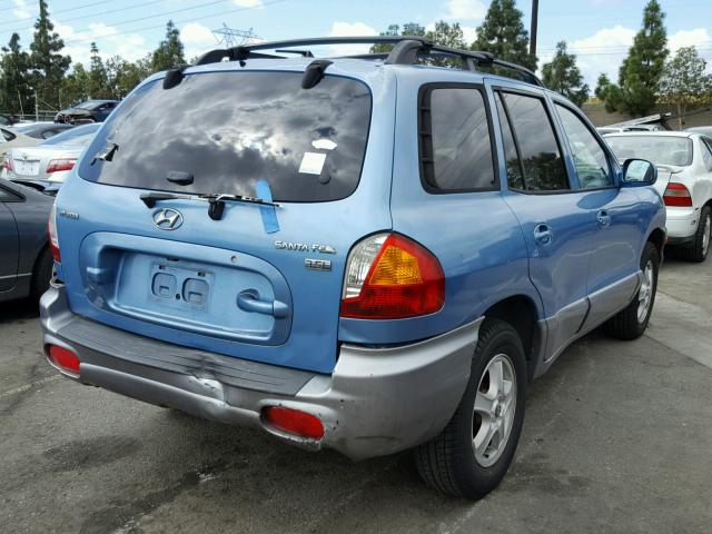 KM8SC13E84U786864 - 2004 HYUNDAI SANTA FE G BLUE photo 4