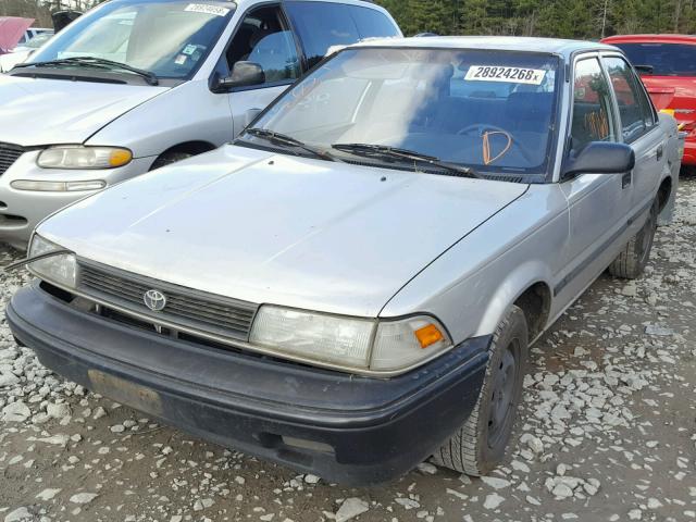 1NXAE91A7NZ334605 - 1992 TOYOTA COROLLA SILVER photo 2