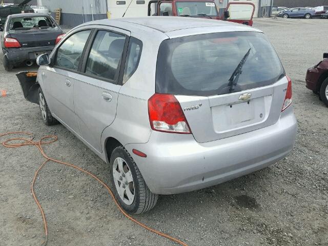 KL1TD66657B796251 - 2007 CHEVROLET AVEO BASE Արծաթագույն լուսանկար 3
