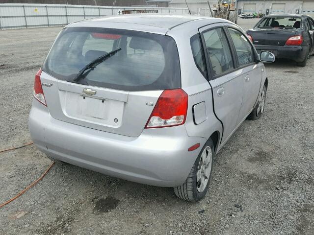 KL1TD66657B796251 - 2007 CHEVROLET AVEO BASE Արծաթագույն լուսանկար 4