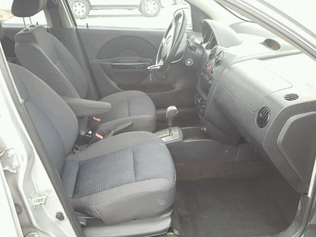 KL1TD66657B796251 - 2007 CHEVROLET AVEO BASE Արծաթագույն լուսանկար 5