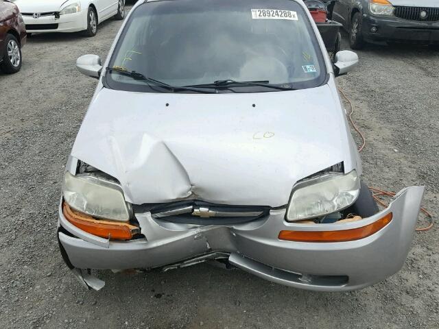 KL1TD66657B796251 - 2007 CHEVROLET AVEO BASE Արծաթագույն լուսանկար 7