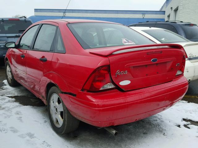 1FAFP38Z24W155586 - 2004 FORD FOCUS ZTS RED photo 3