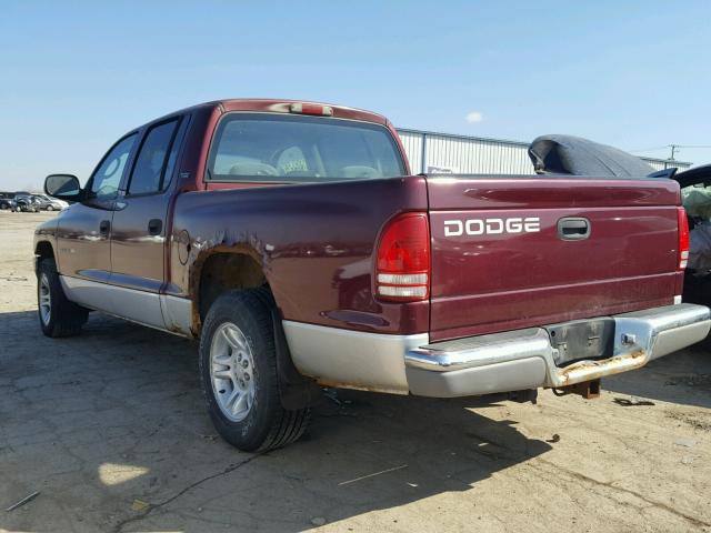 1B7GL2AN41S118506 - 2001 DODGE DAKOTA QUA SILVER photo 3