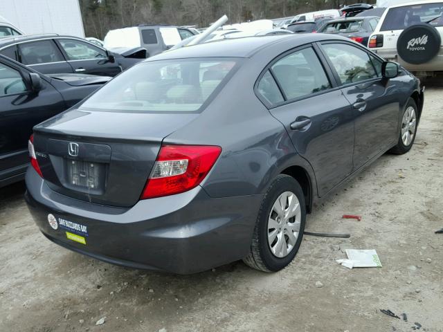 2HGFB2F5XCH318678 - 2012 HONDA CIVIC LX GRAY photo 4