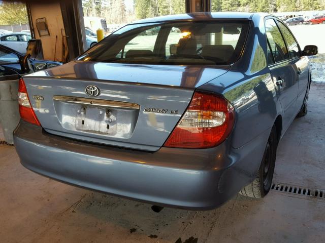 4T1BE32K44U873738 - 2004 TOYOTA CAMRY LE BLUE photo 4